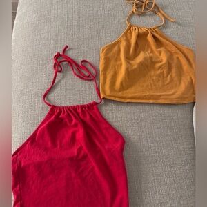 Two forever 21 halter tops